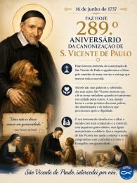 289.º Aniversário da Canonização de S. Vicente de Paulo